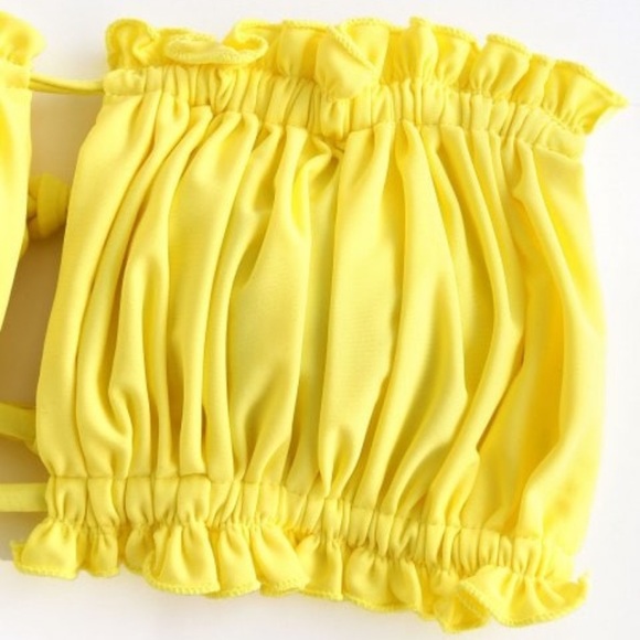 🌞ZAFUL Yellow two piece bikini size small NWT - Picture 7 of 8